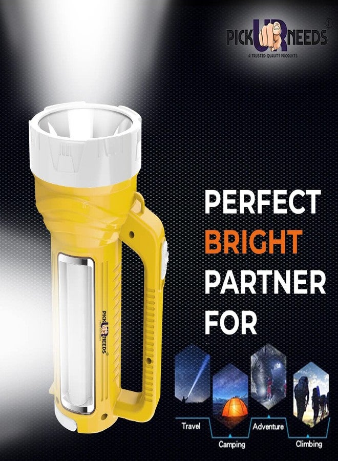 Pick Ur Needs Rechargeable Long Range Emergency Search Torch Light 100W with Side LED Tube - Image 2